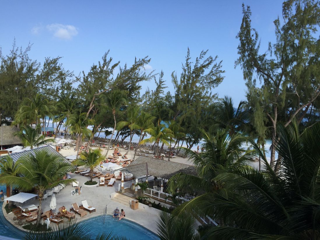 An ocean view room's view at Sandals<br/>